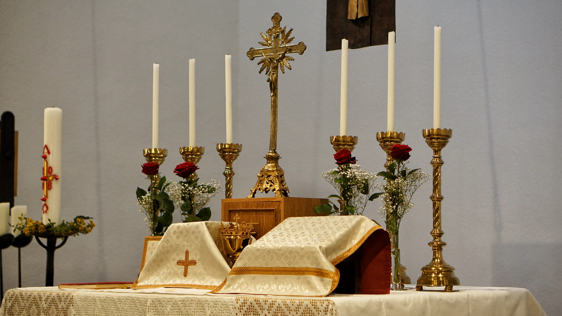 Altar bereitet Osterkonvent Marburg 2018